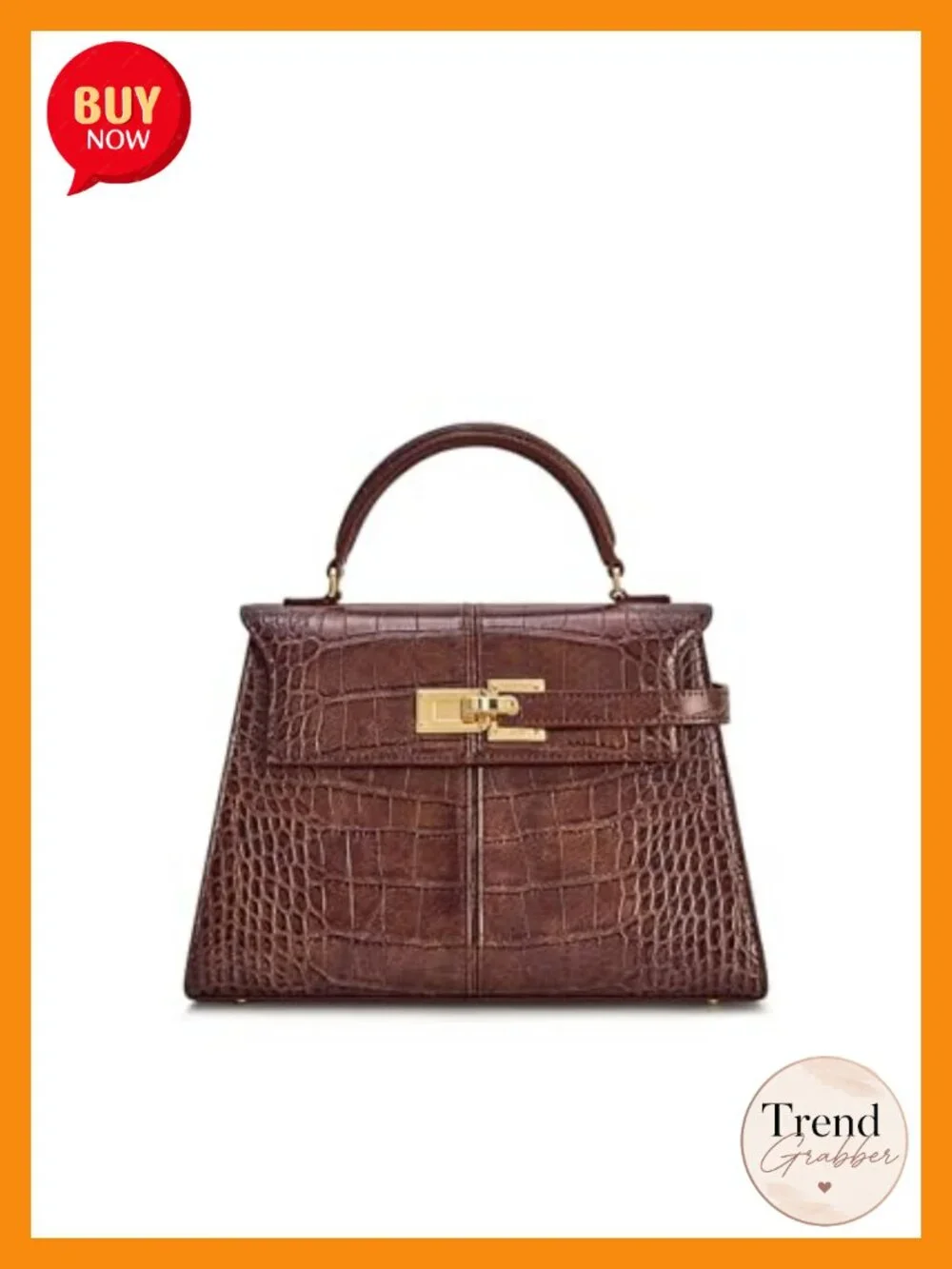 JW PEI Elise Top Handle Bag Crocodile-Embossed Vegan Leather Crossbody Satchel